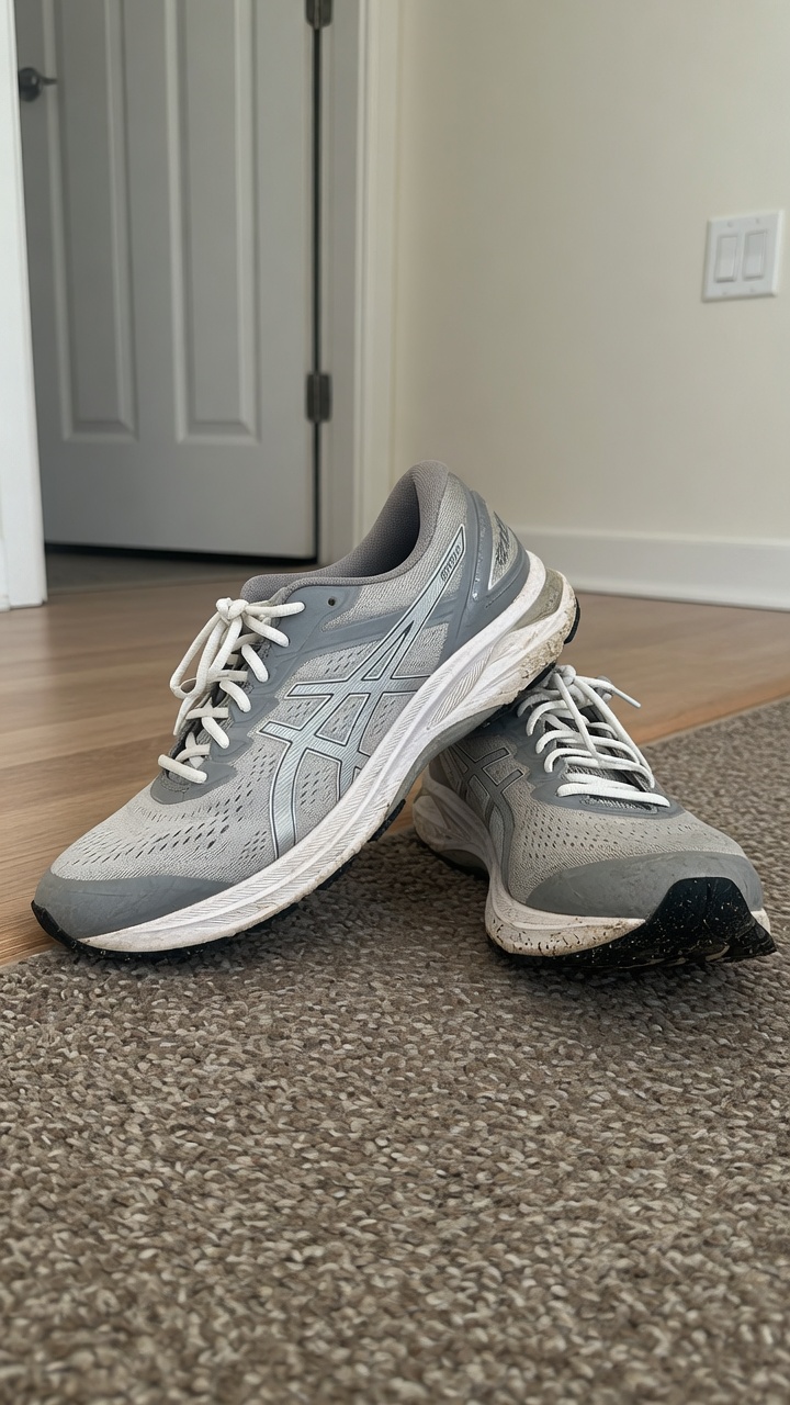Grey/White Running Trainers