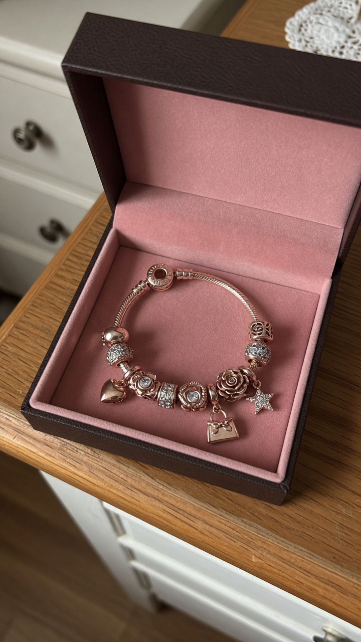 Pandora Rose Gold Charm Bracelet