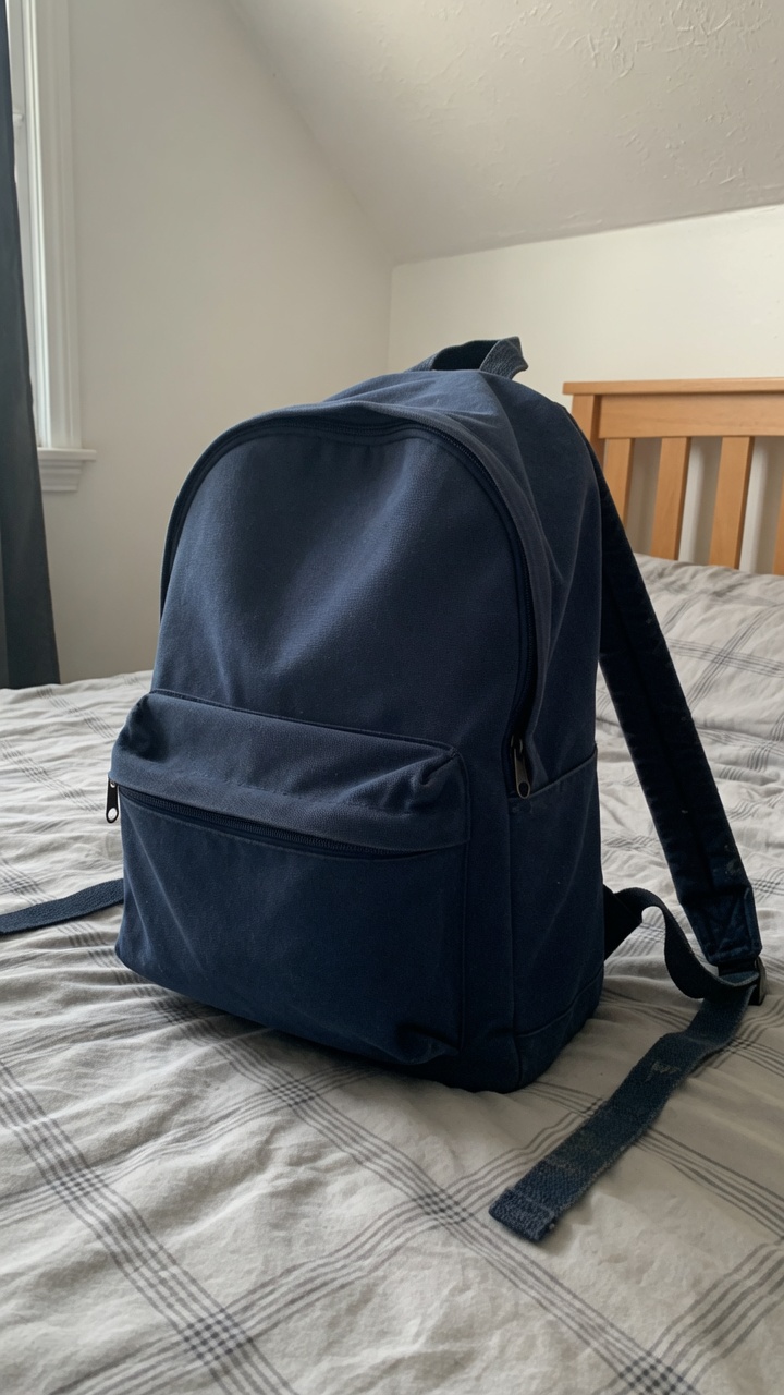 Navy Canvas Backpack