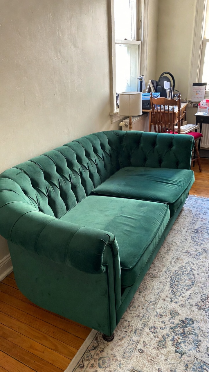 Green Velvet Sofa