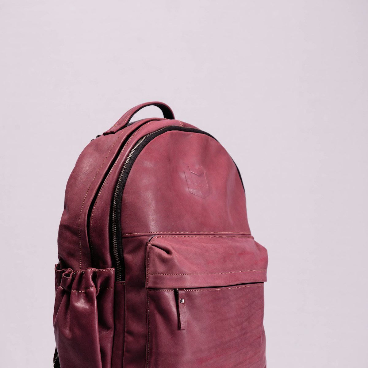 Burgundy Leather Backpack