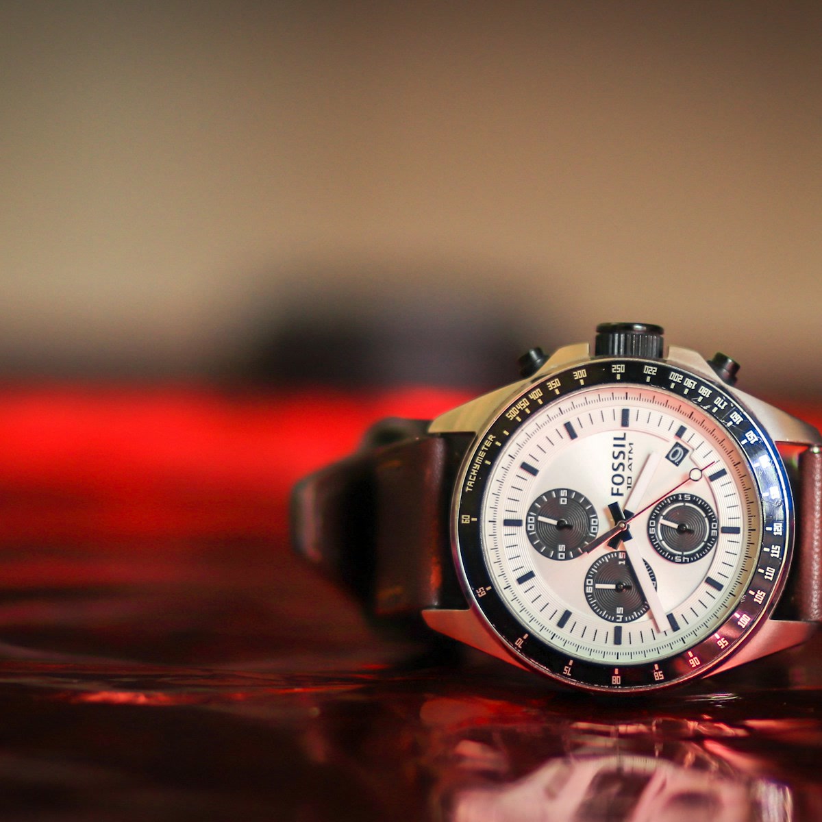 Chronograph Watch - Silver/White