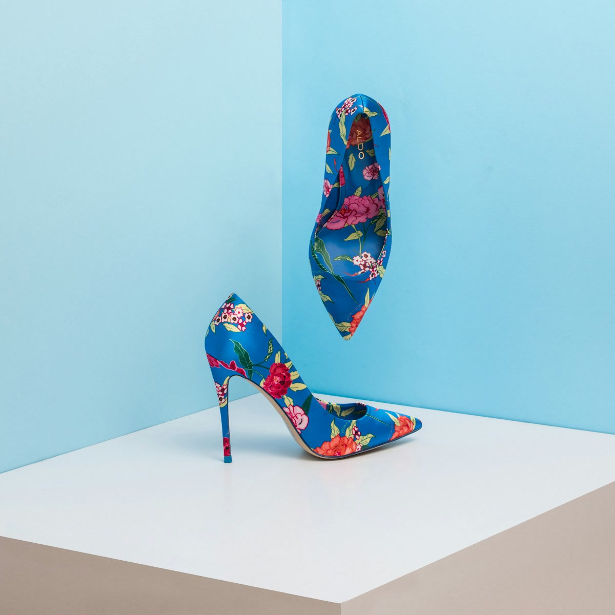 Floral Print High Heels