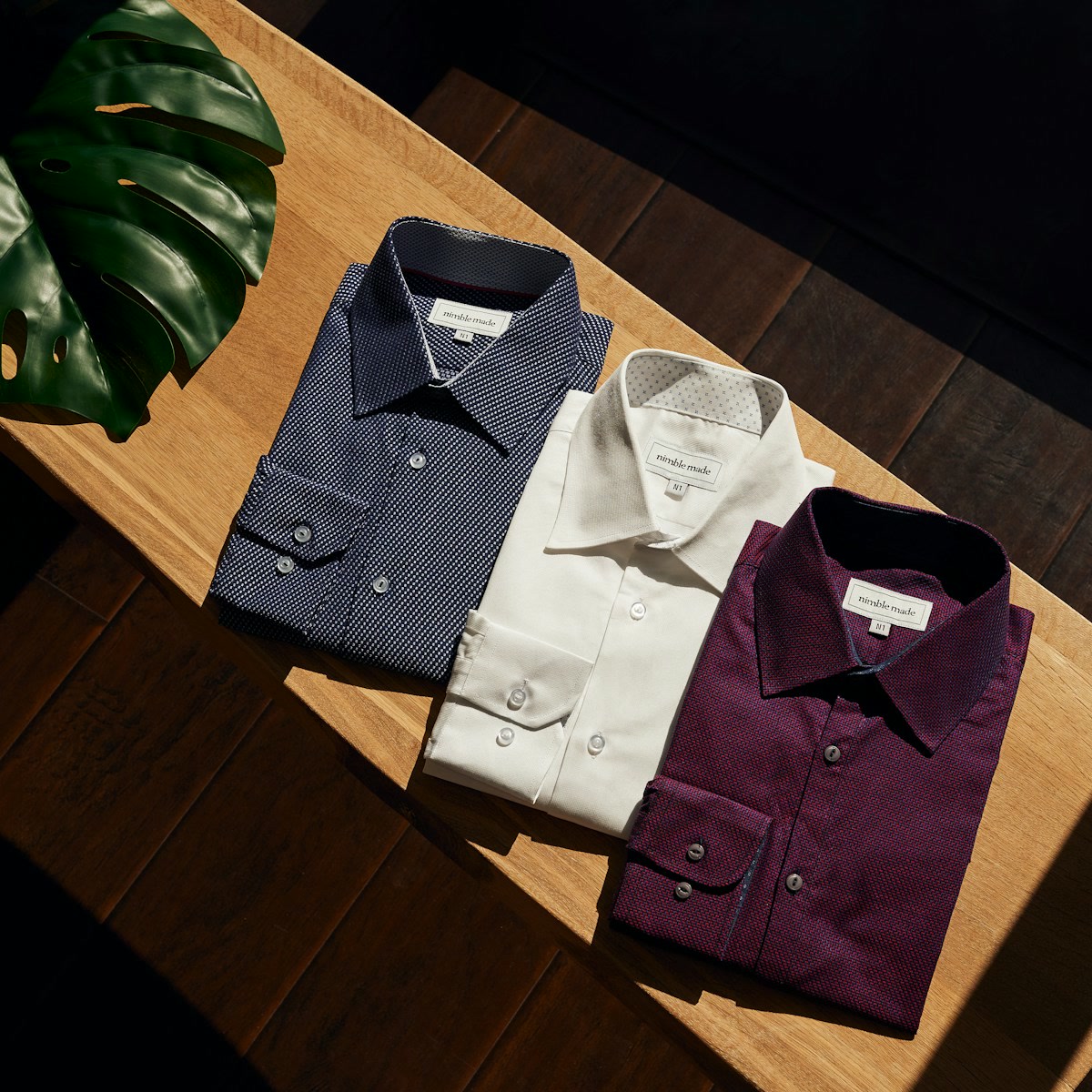 Folded Cotton Shirts (Set of 3)