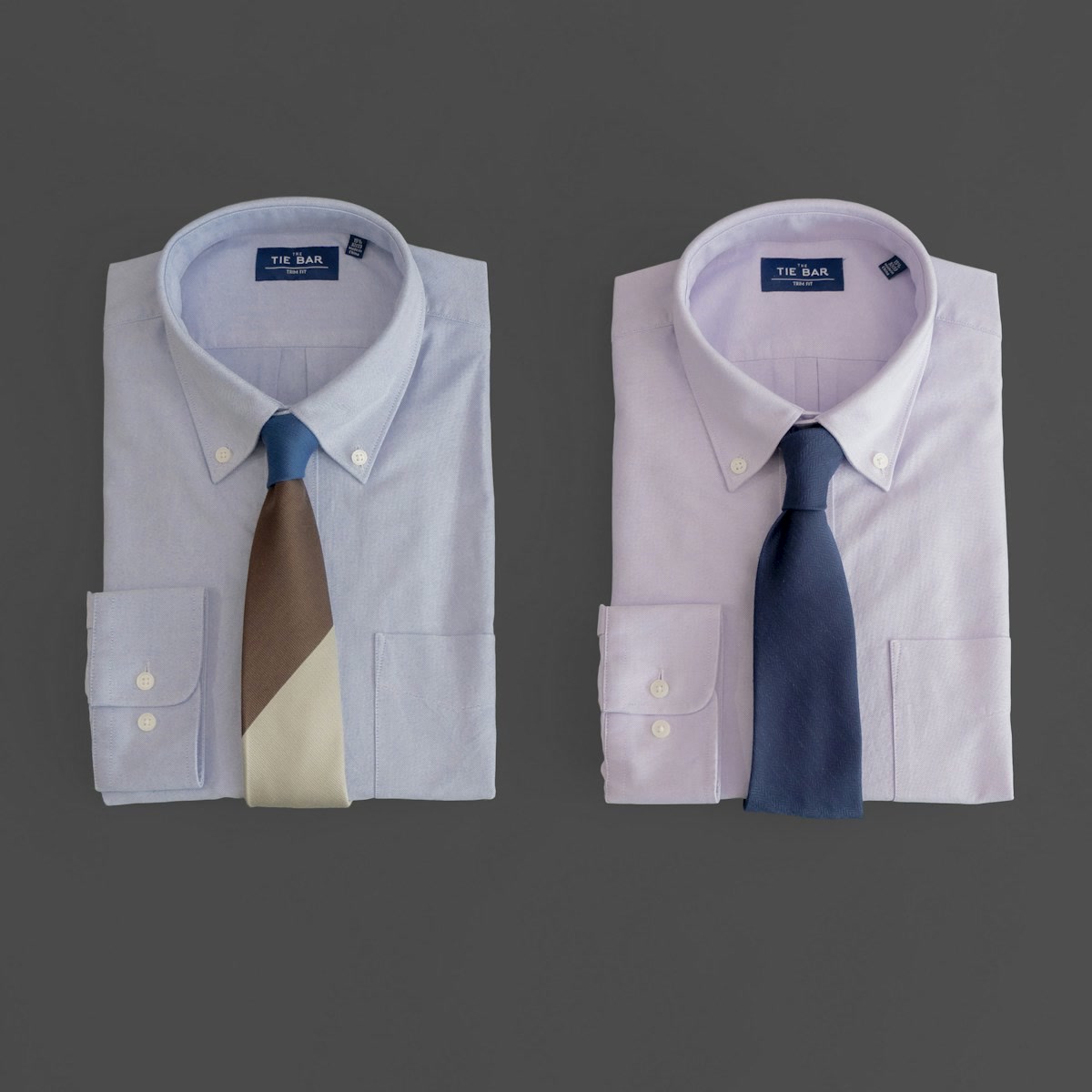 Folded Shirts with Ties