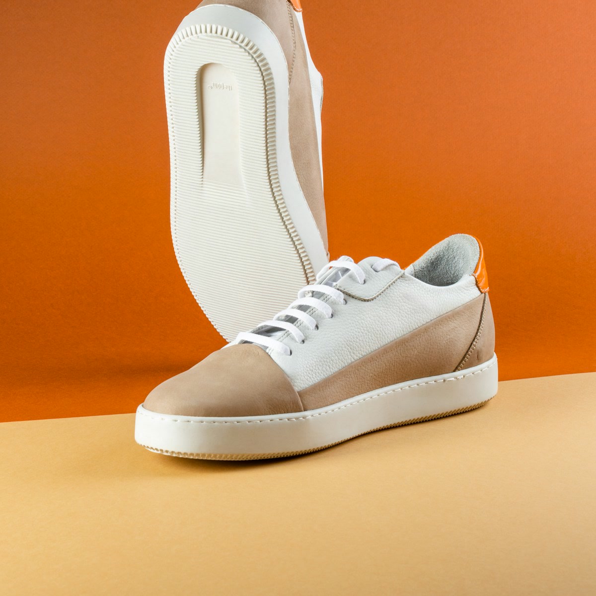 Tan/White Trainers